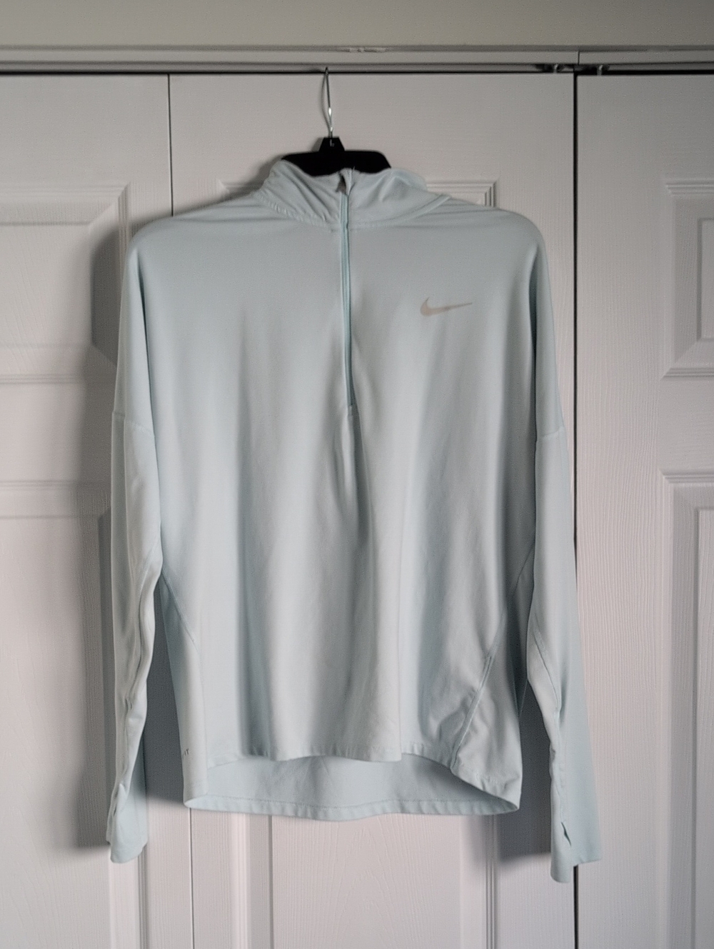 Nike Women's Light Blue Half-Zip Performance Jacket